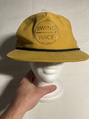 Swing Juice Golf Hat Mustard Yellow Rope Snapback Cap New With Tags